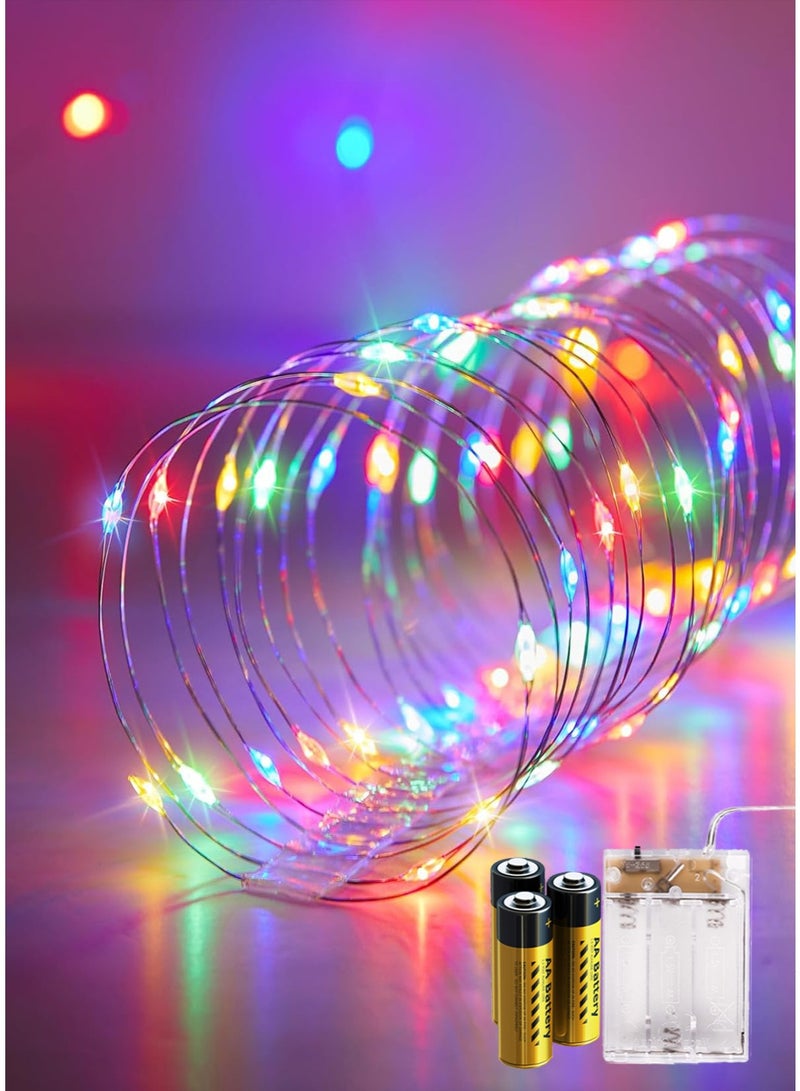 xianye أضواء خرافية متلألئة XIANYE 40/80LED سلك نحاسي، 4م/8م، تعمل بالبطارية، أضواء نجوم تتلألأ، مثالية لزينة حفلات عيد الميلاد، حفلات الزفاف، غرف النوم، وزينة الحفلات الداخلية. - Image 1